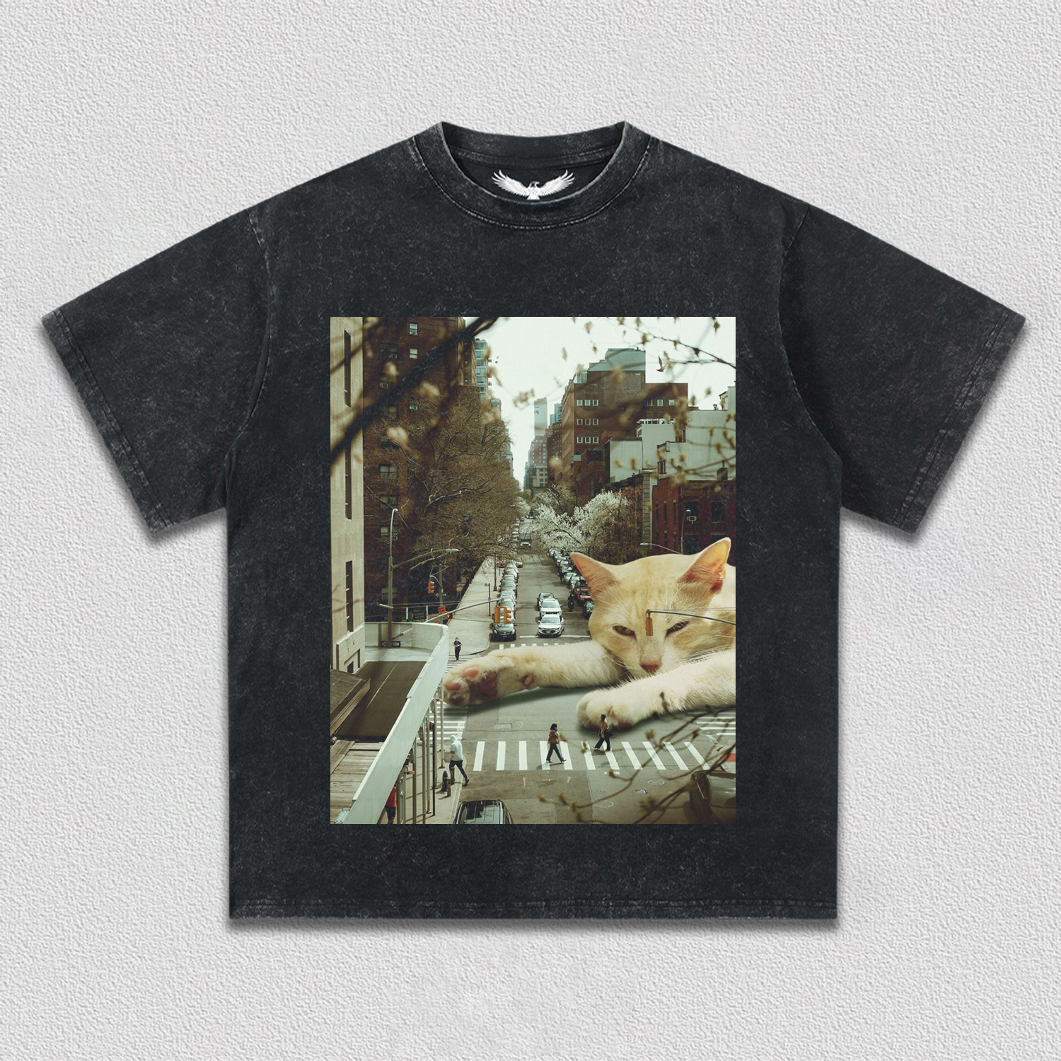 Lazy Cat on City Street T-Shirt