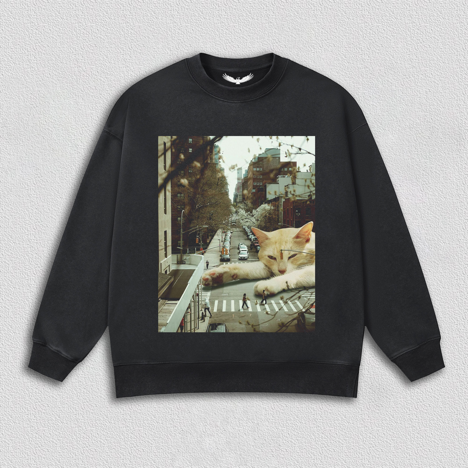 Lazy Cat on City Street T-Shirt