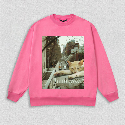 Lazy Cat on City Street T-Shirt