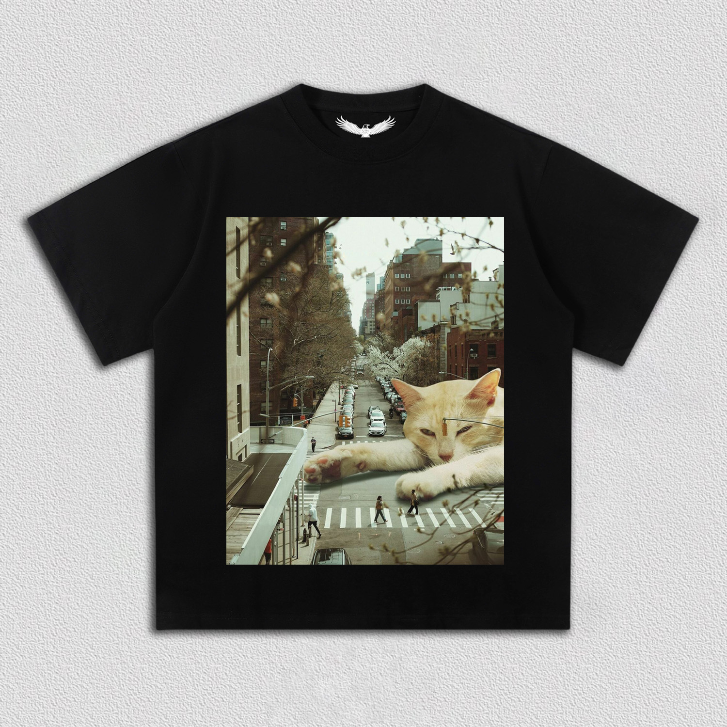 Lazy Cat on City Street T-Shirt