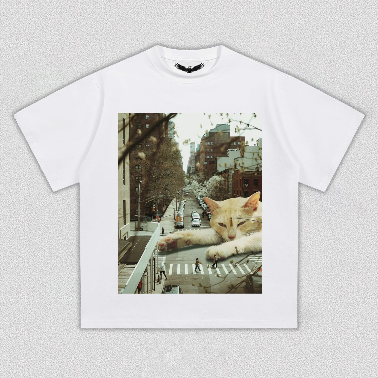 Lazy Cat on City Street T-Shirt