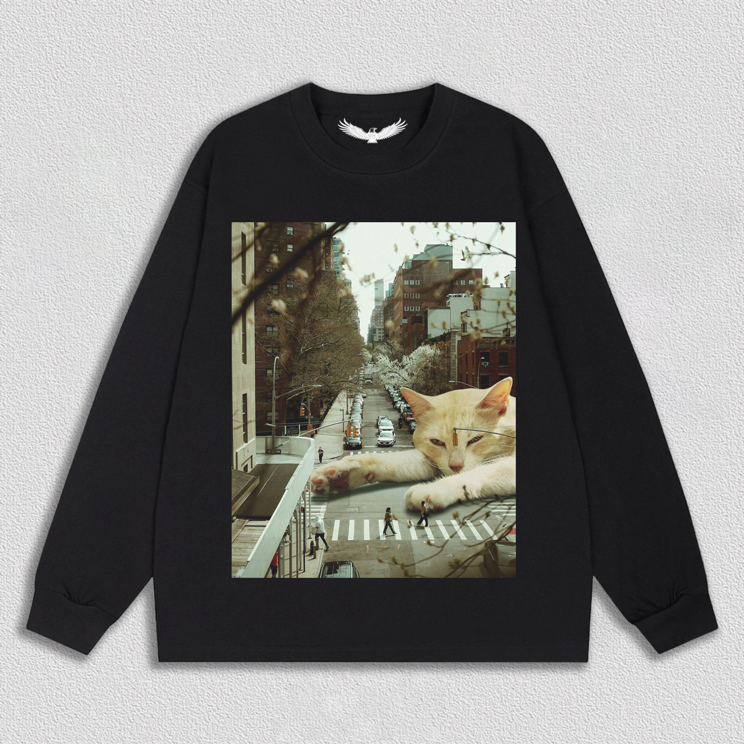 Lazy Cat on City Street T-Shirt