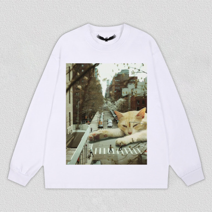 Lazy Cat on City Street T-Shirt