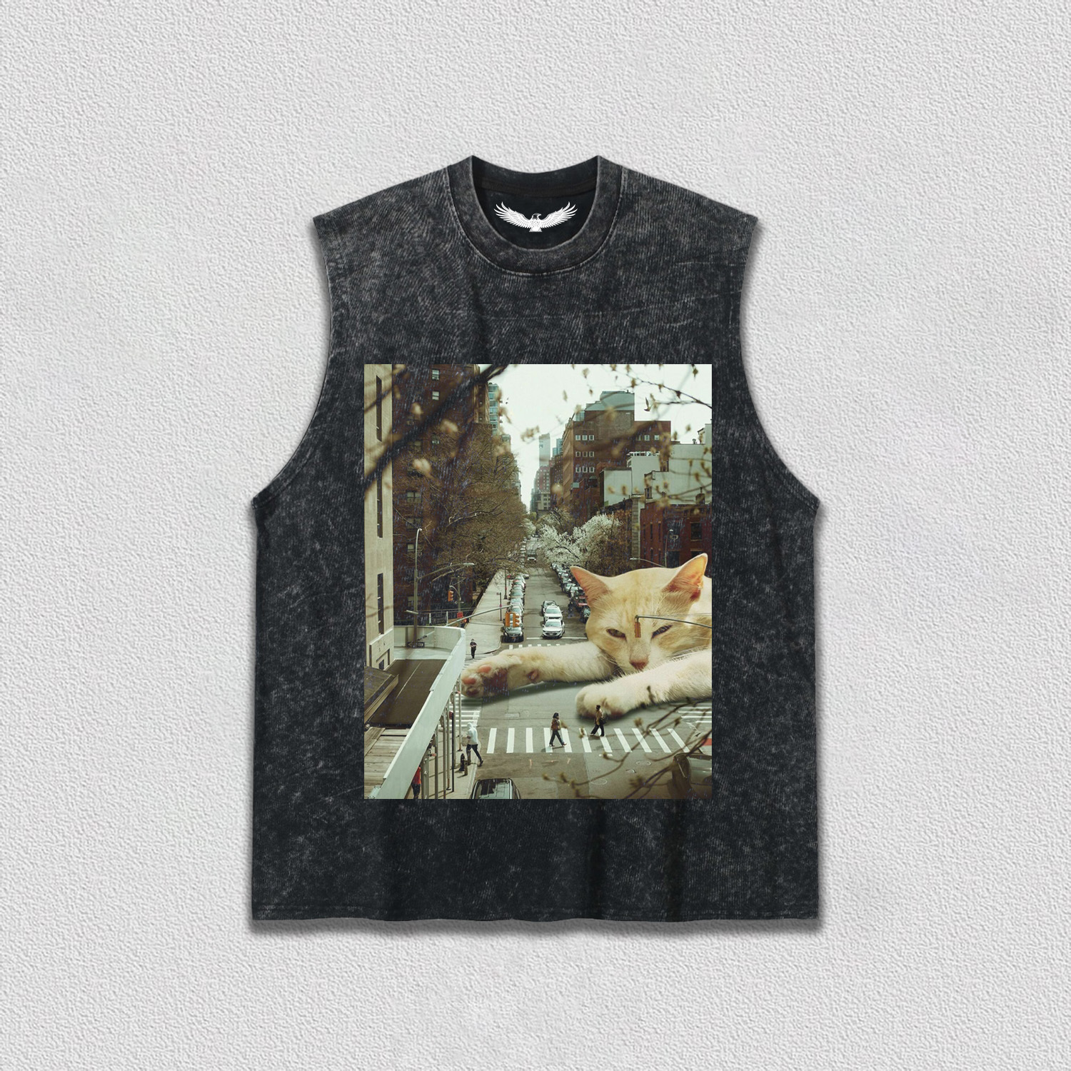 Lazy Cat on City Street T-Shirt