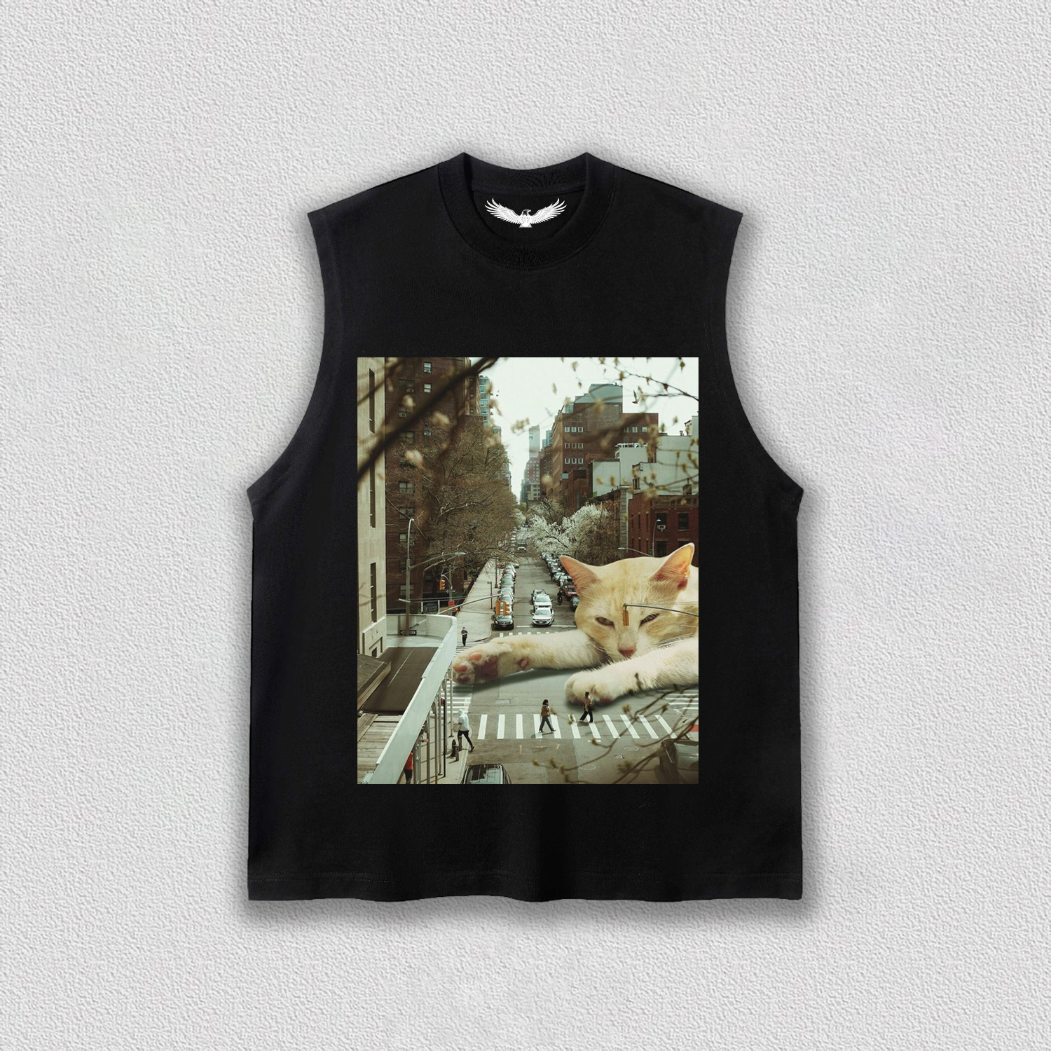 Lazy Cat on City Street T-Shirt