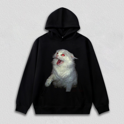 Roaring White Cat T-Shirt