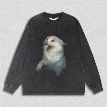 Roaring White Cat T-Shirt