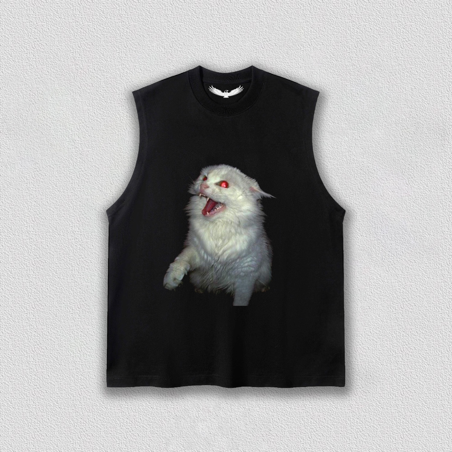 Roaring White Cat T-Shirt