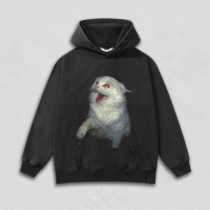 Roaring White Cat T-Shirt