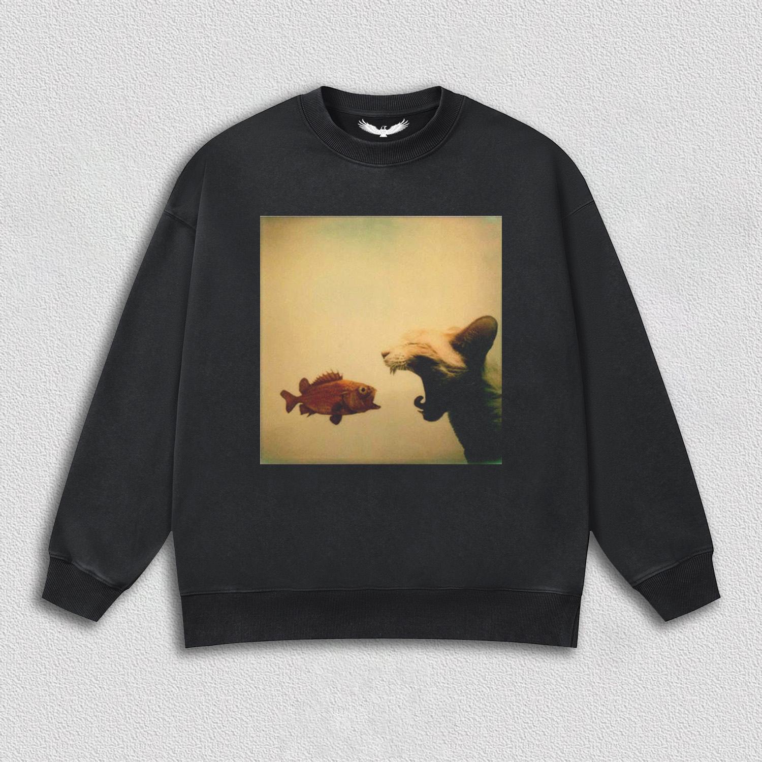 Tense Moment of Cat and Fish T-Shirt