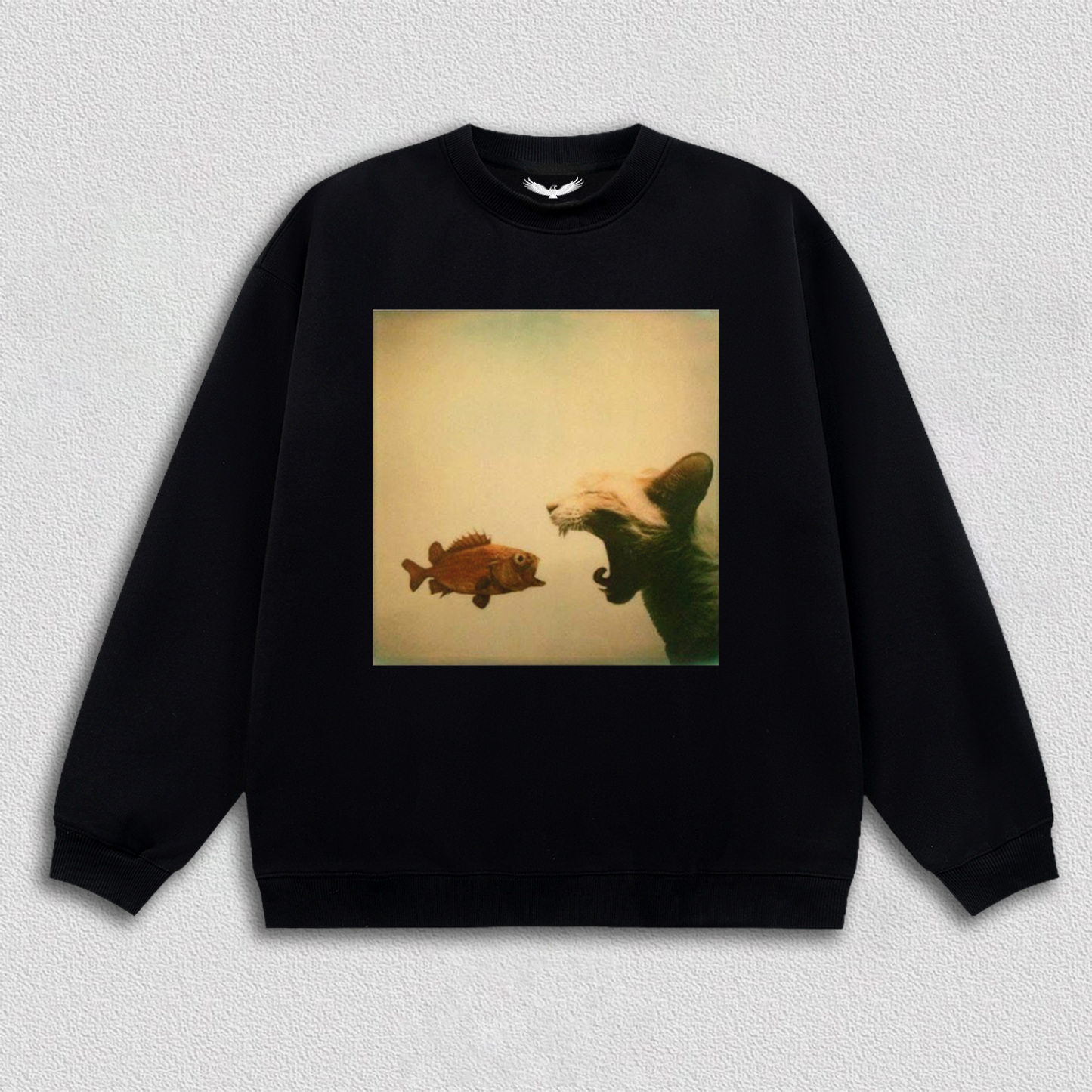 Tense Moment of Cat and Fish T-Shirt