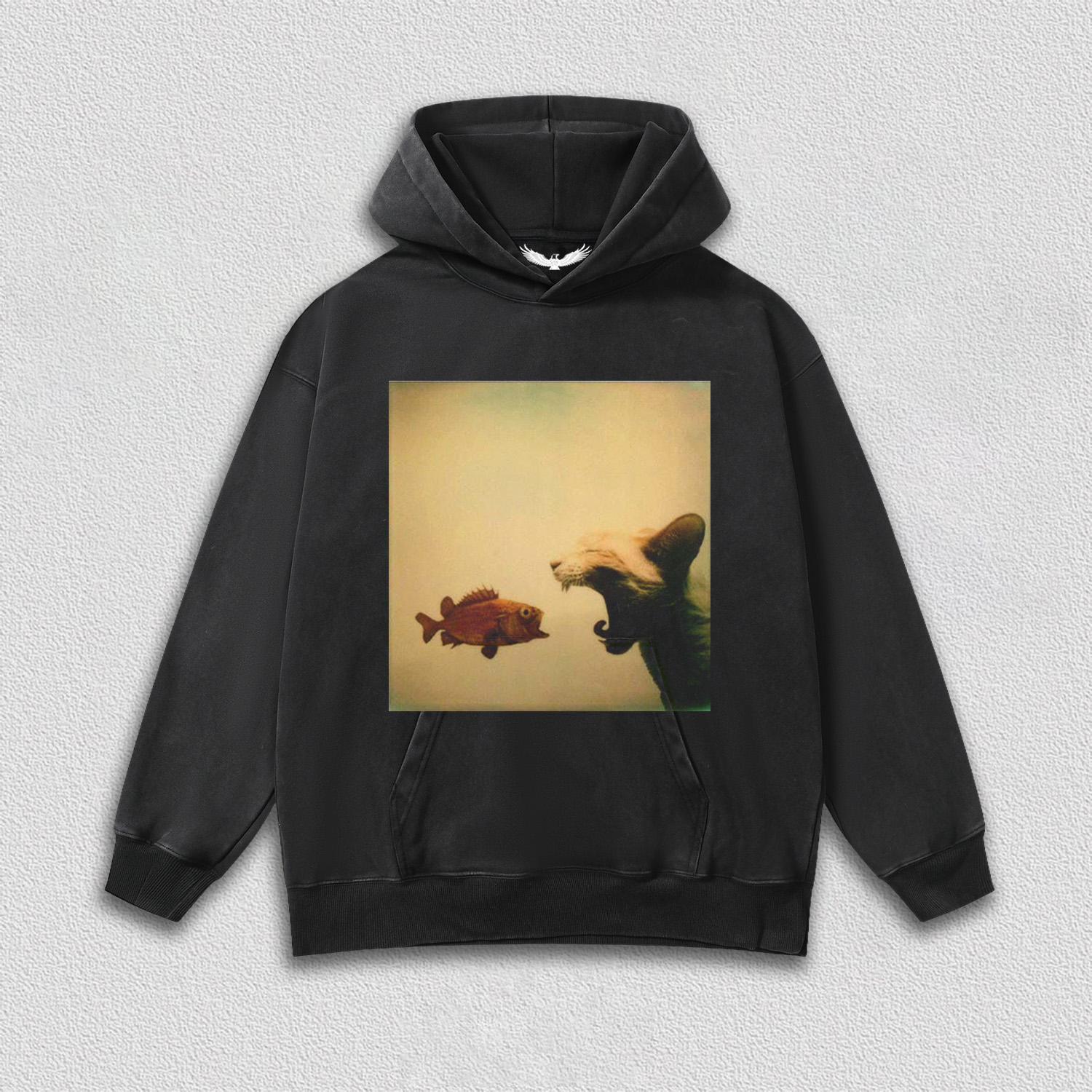 Tense Moment of Cat and Fish T-Shirt