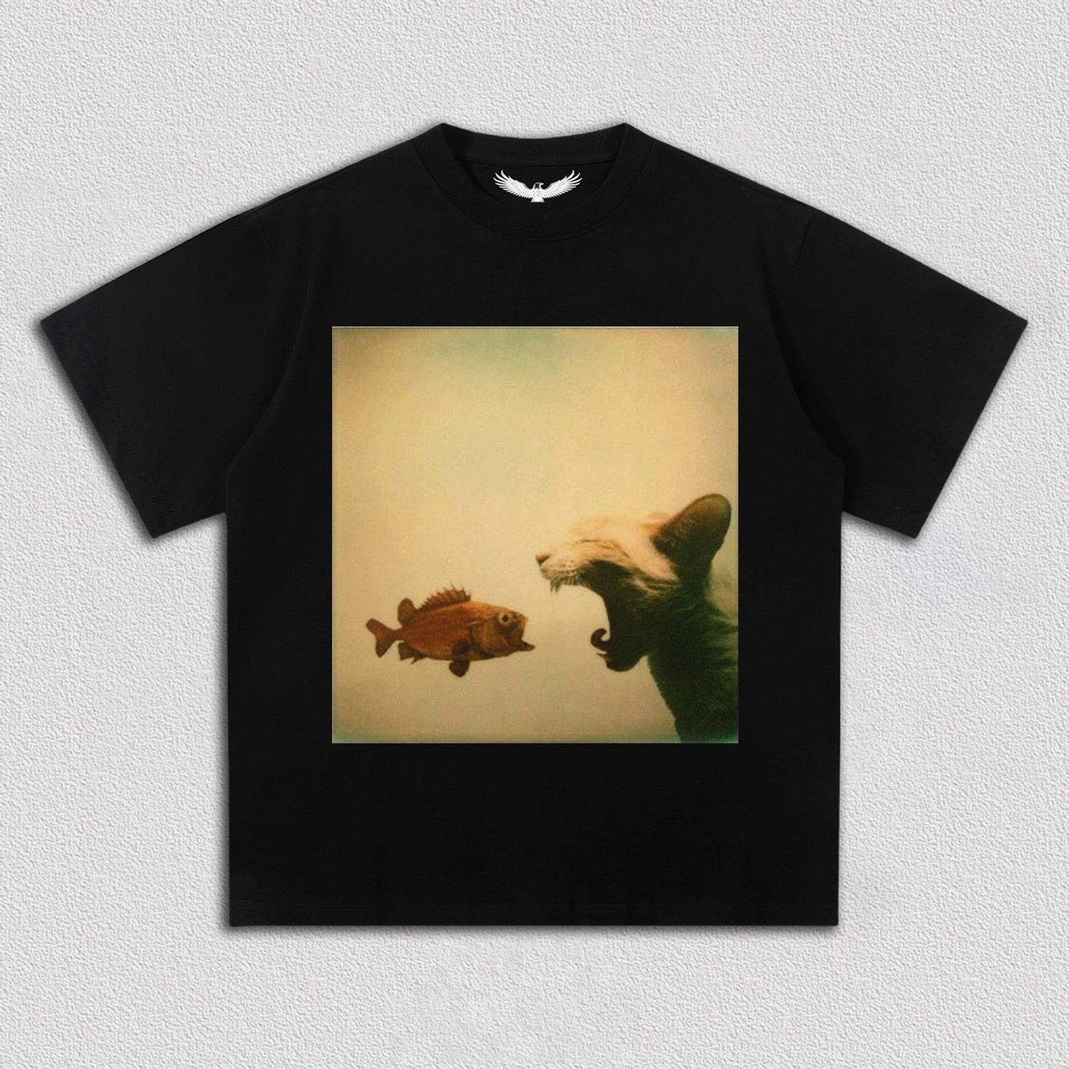 Tense Moment of Cat and Fish T-Shirt