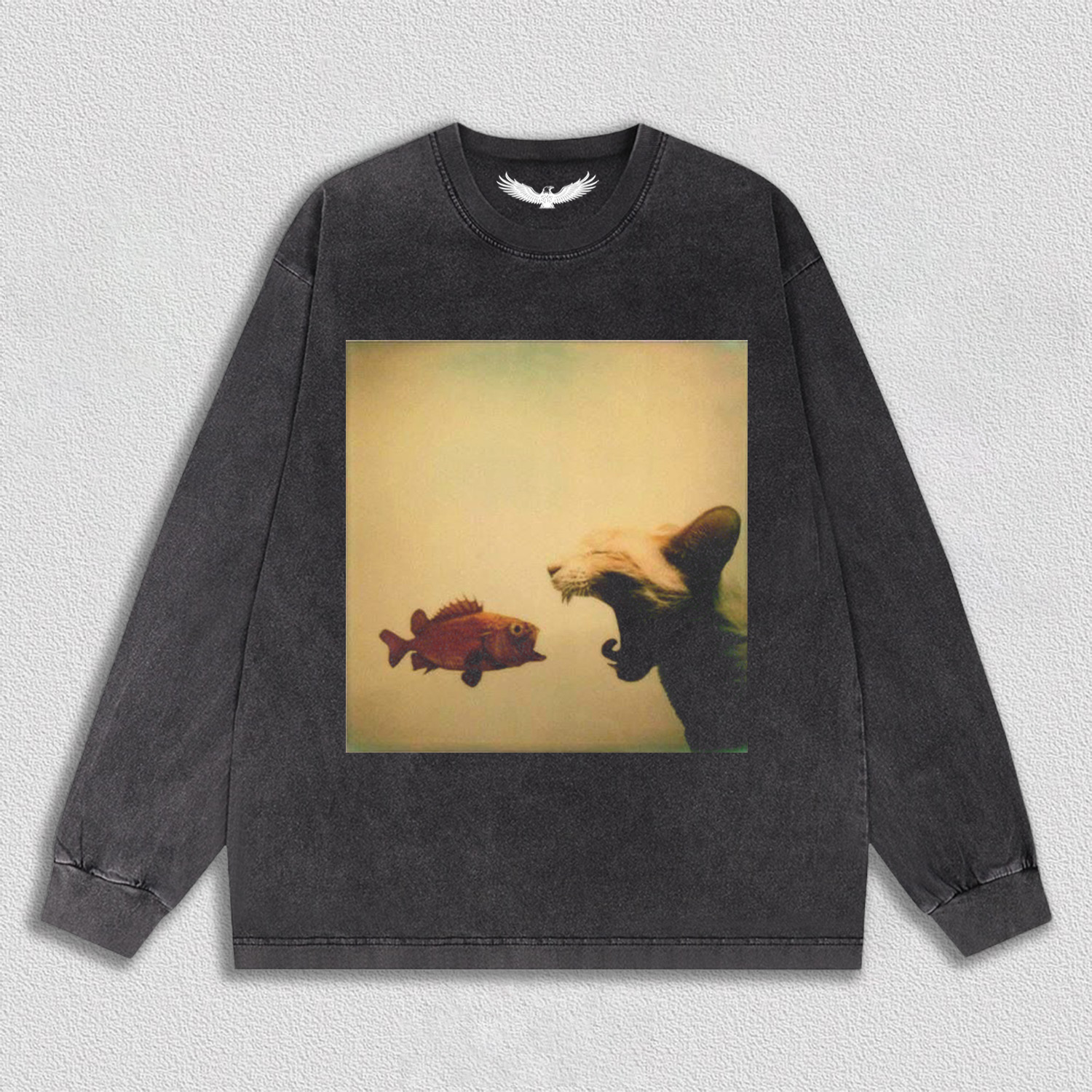 Tense Moment of Cat and Fish T-Shirt