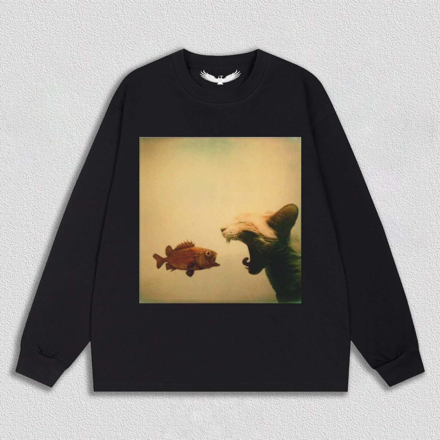 Tense Moment of Cat and Fish T-Shirt