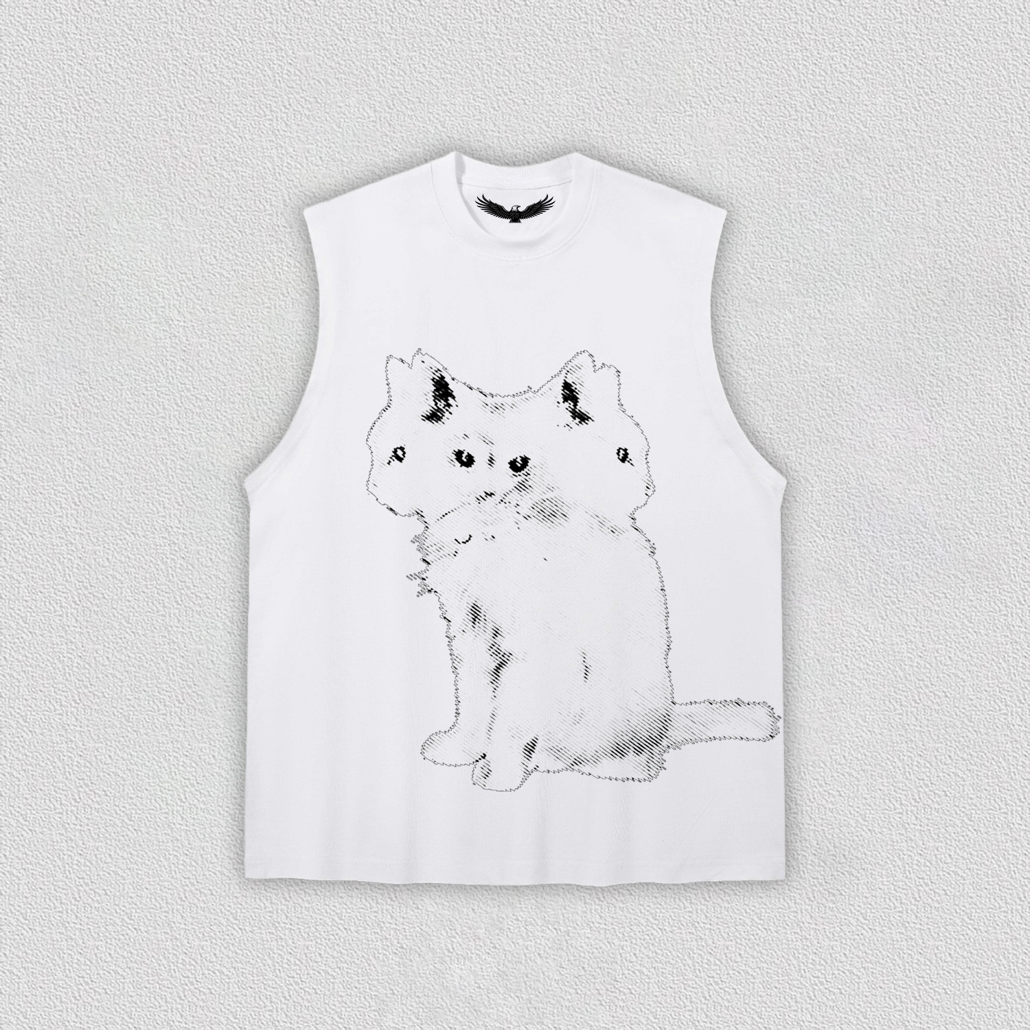 Artistic Multi - Headed Cat T-Shirt