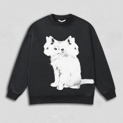 Artistic Multi - Headed Cat T-Shirt