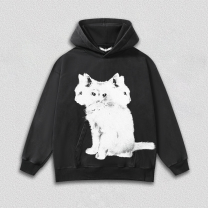 Artistic Multi - Headed Cat T-Shirt