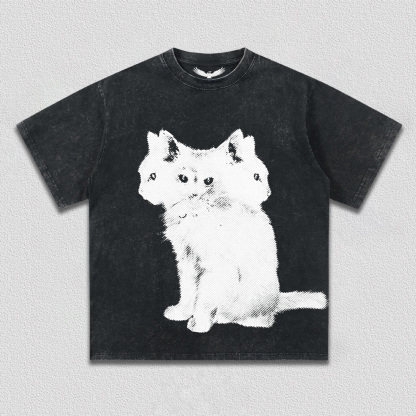 Artistic Multi - Headed Cat T-Shirt