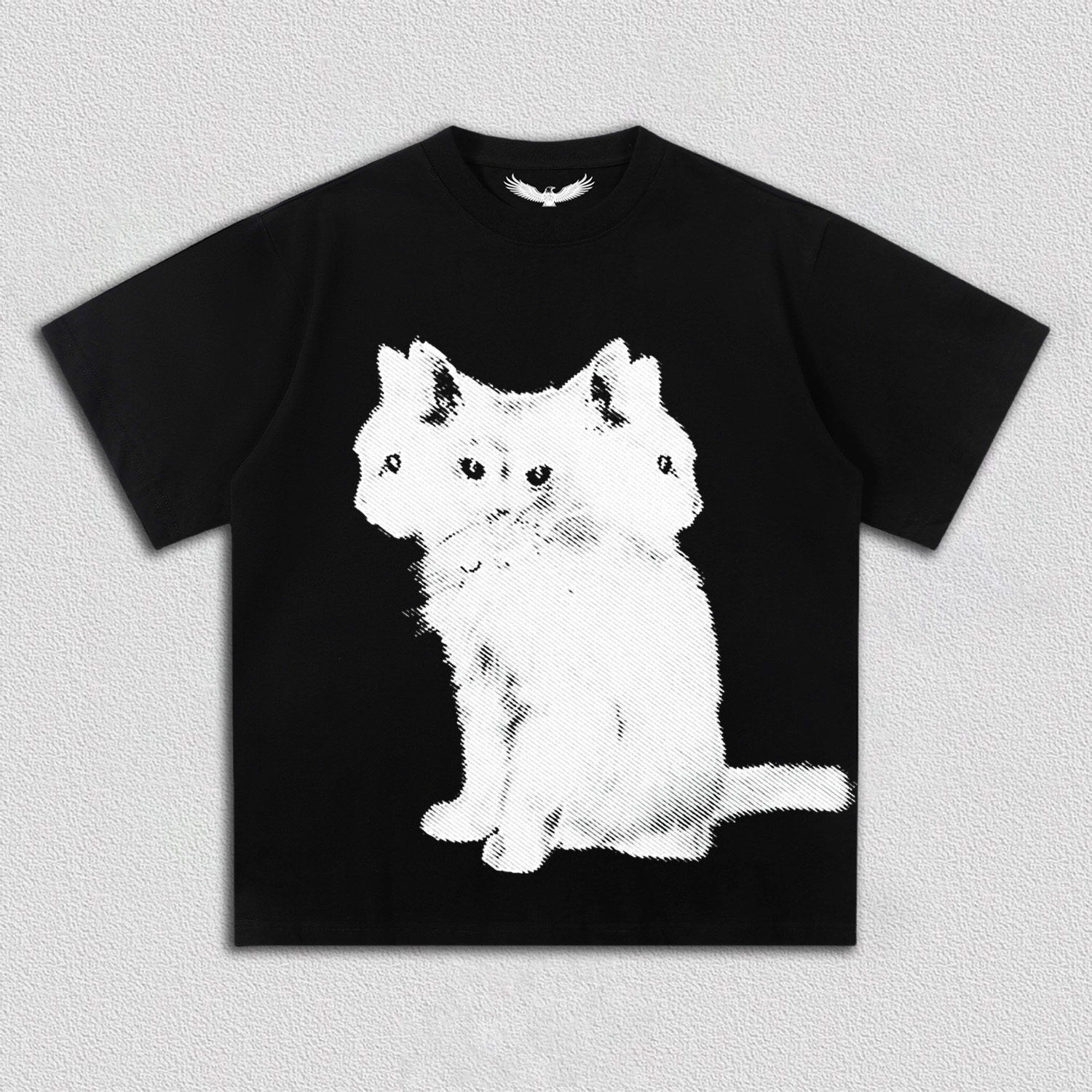 Artistic Multi - Headed Cat T-Shirt