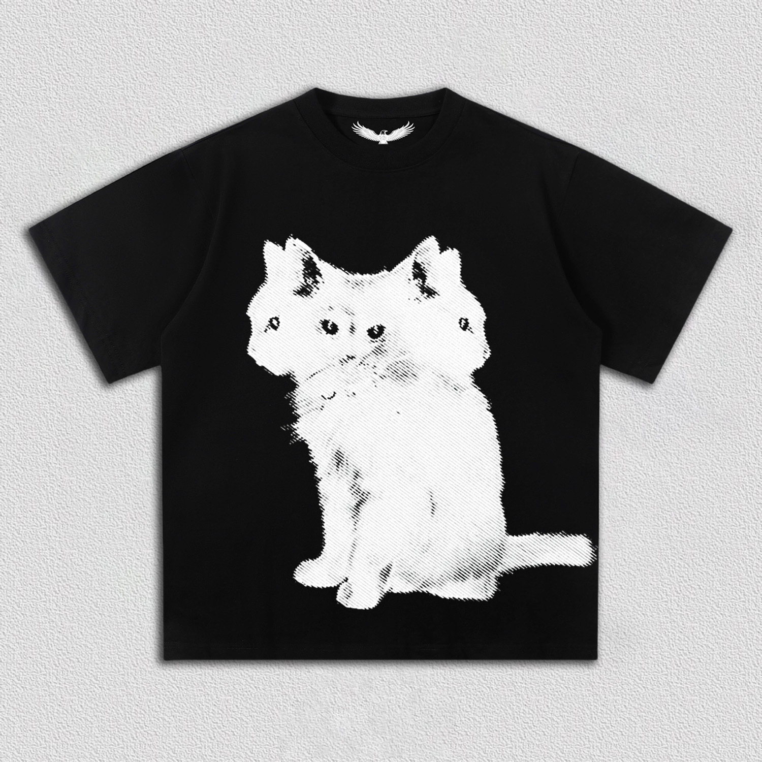 Artistic Multi - Headed Cat T-Shirt