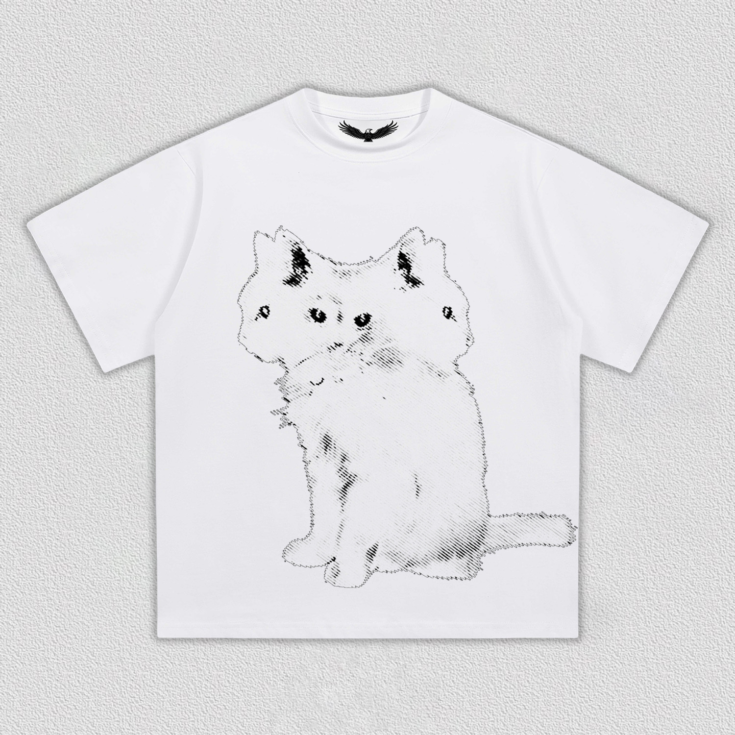Artistic Multi - Headed Cat T-Shirt