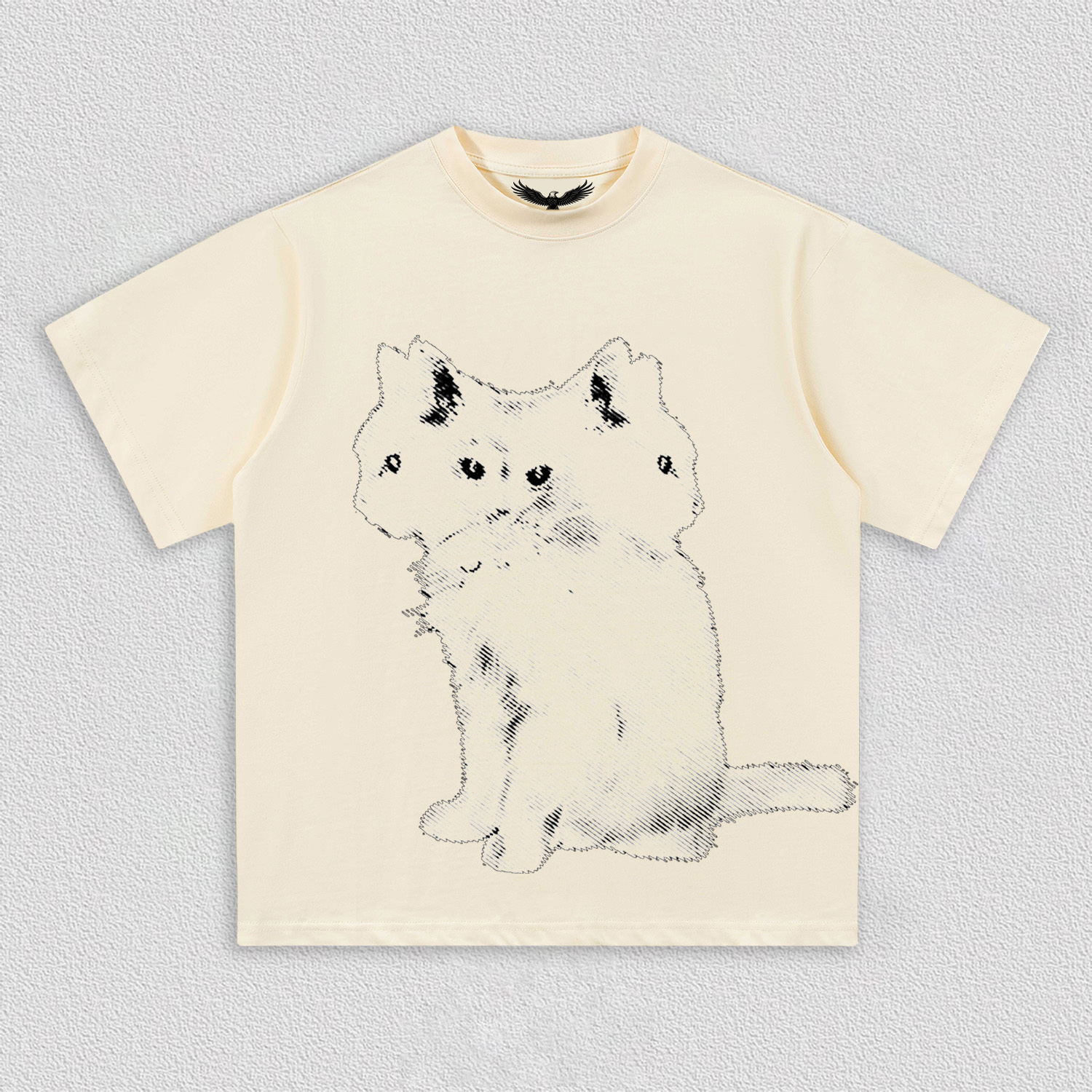 Artistic Multi - Headed Cat T-Shirt