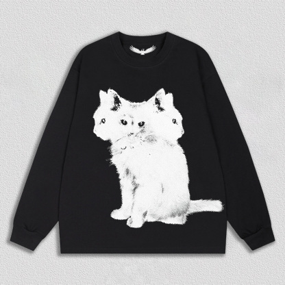 Artistic Multi - Headed Cat T-Shirt