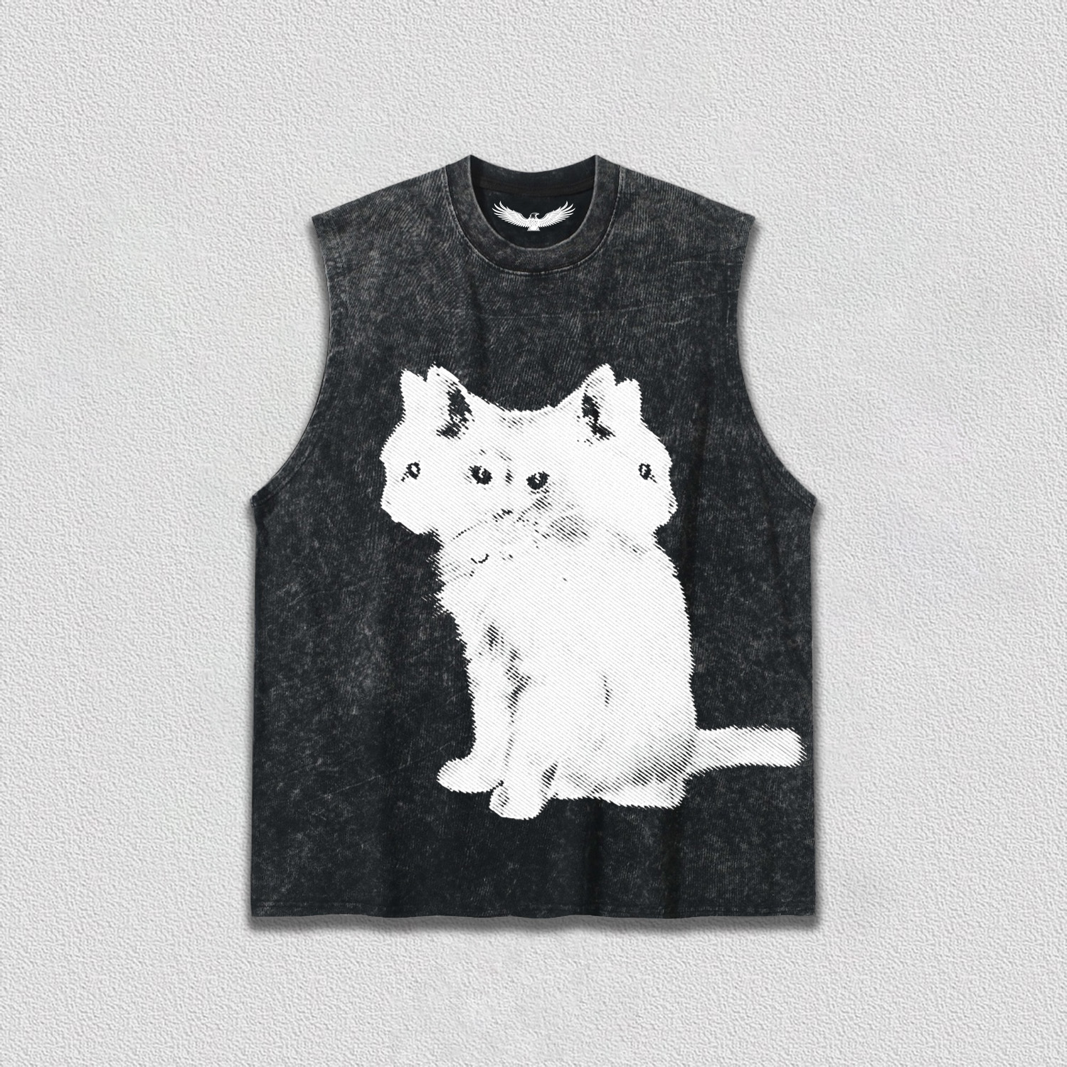 Artistic Multi - Headed Cat T-Shirt