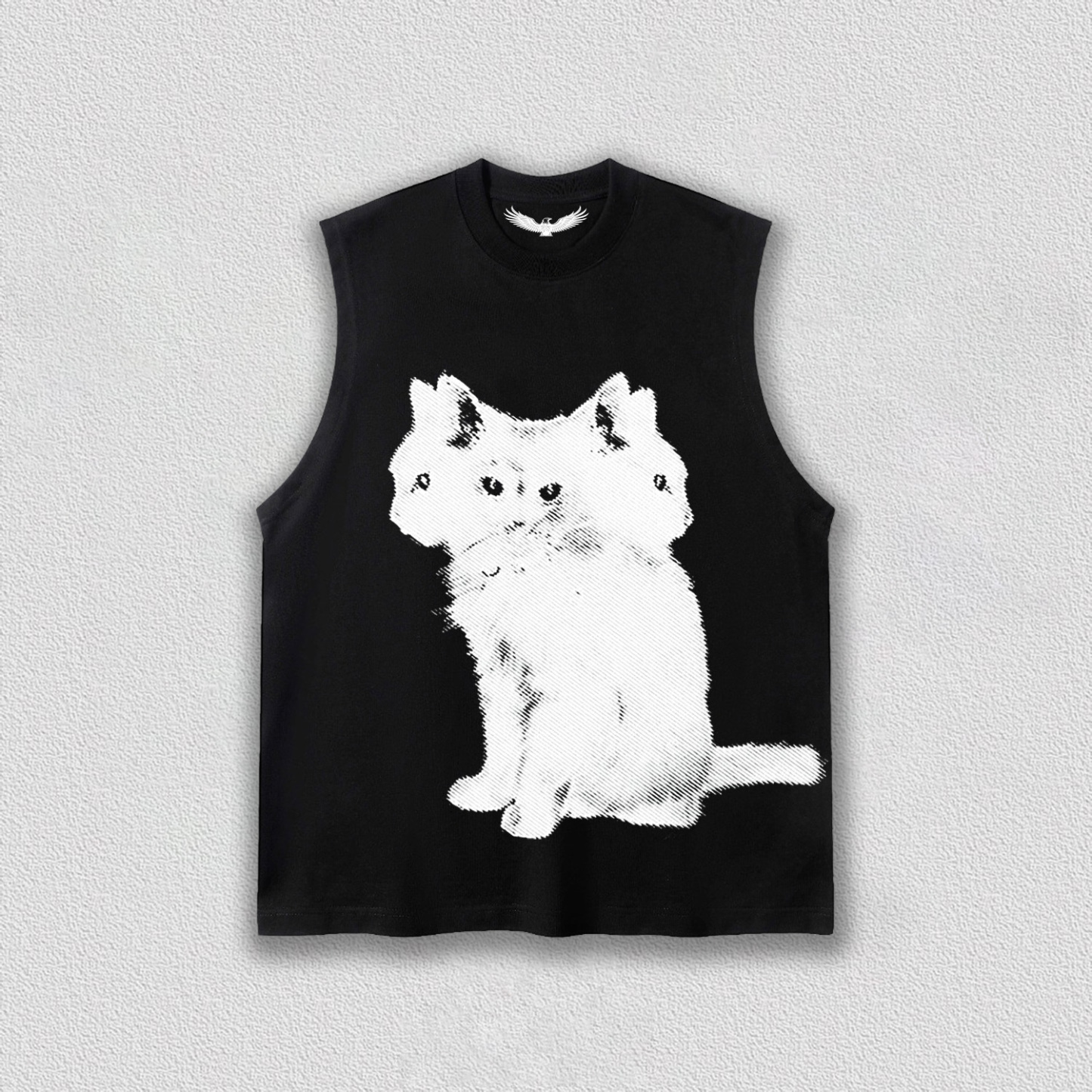 Artistic Multi - Headed Cat T-Shirt