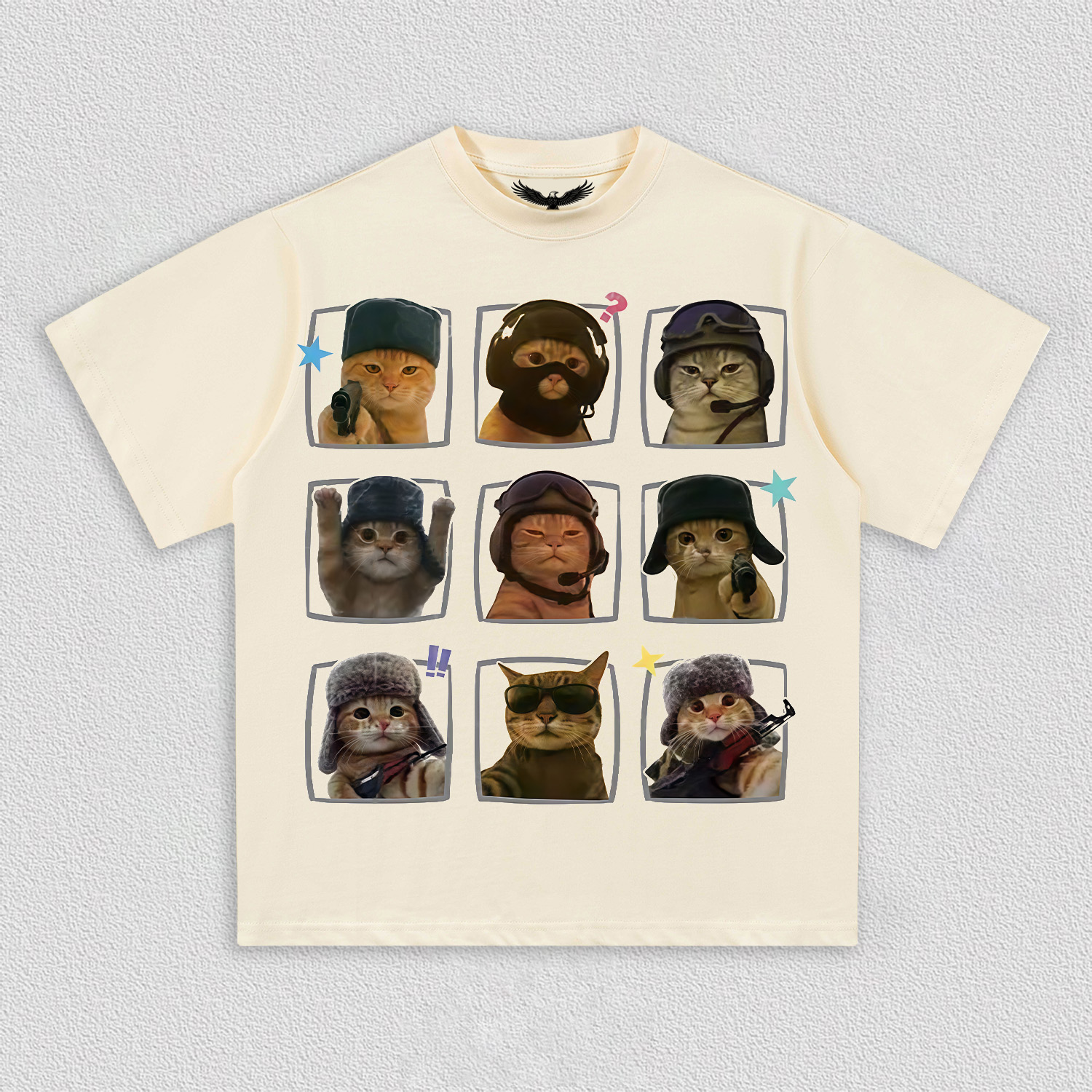 "Tactical Cat" Nine - Grid T-Shirt