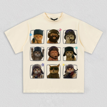 "Tactical Cat" Nine - Grid T-Shirt