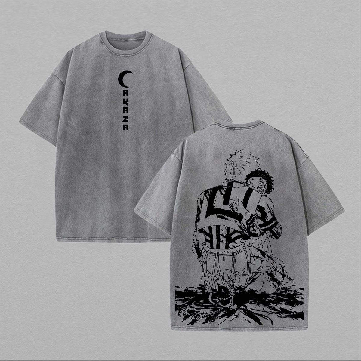 Demon Slayer Akaza Printed Unisex Washed T-Shirt