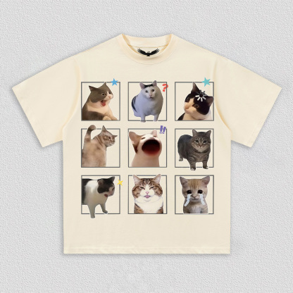 Fun Cat Expression T-Shirt