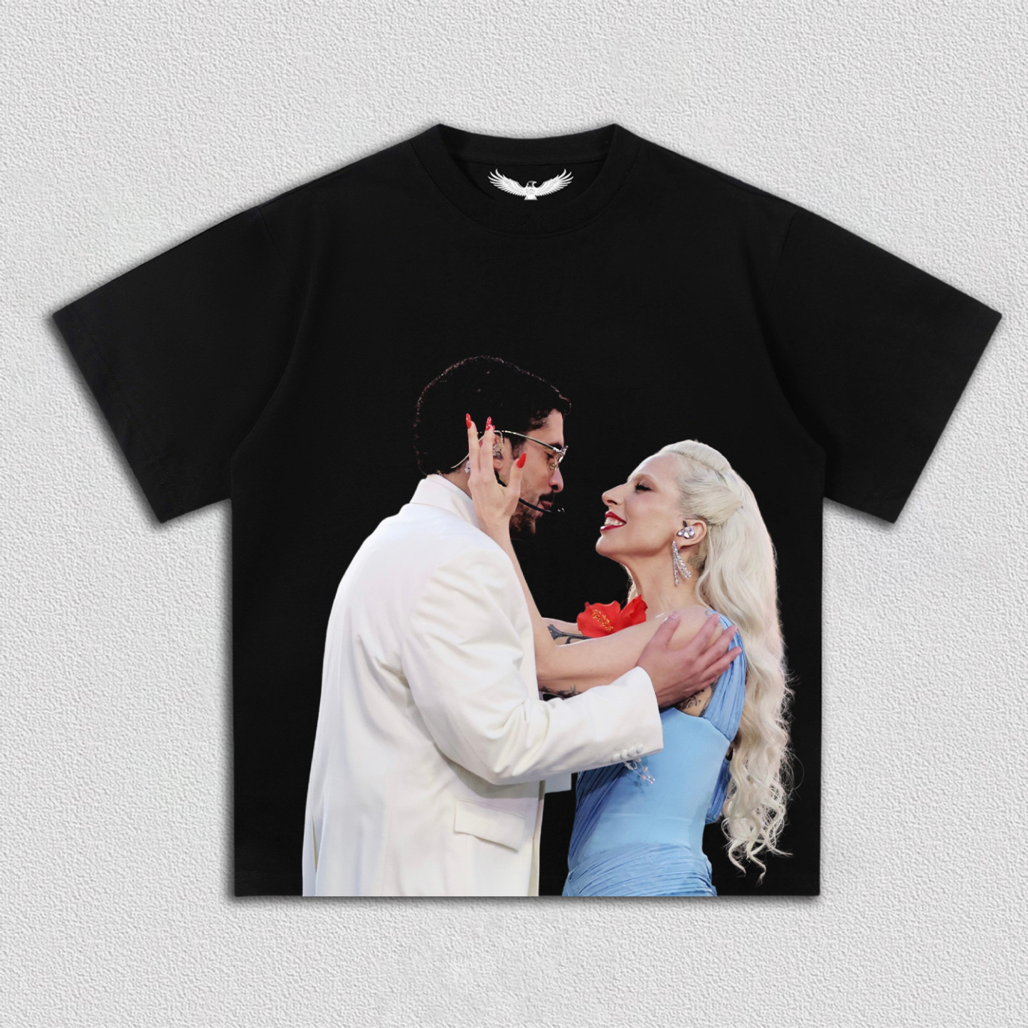 Lady Gaga & Bad Bunny super bowl tee
