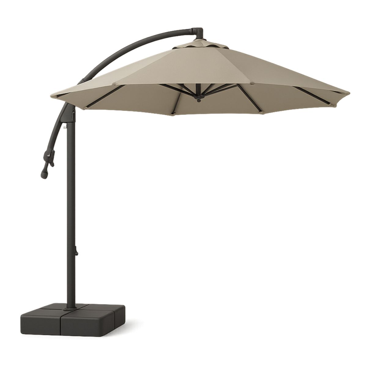Ομπρέλα κήπου 3μ αλουμινίου πολυεστερική κρεμαστή μπεζ