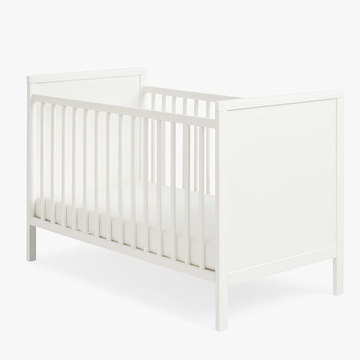 Βρεφική Κούνια Ξύλο Λευκό 124x66x84εκ