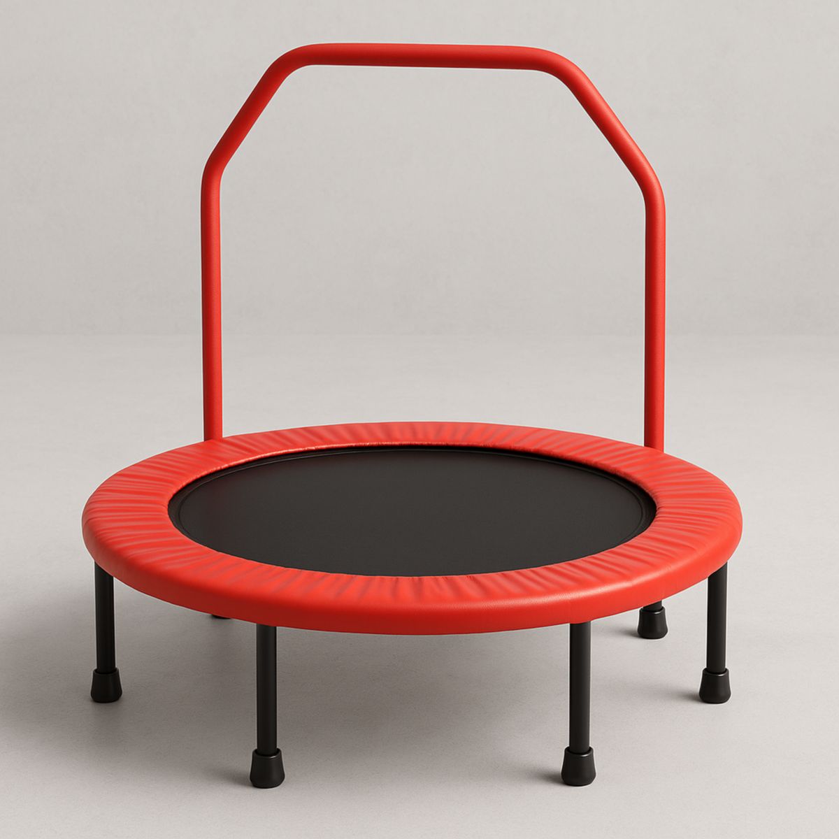 Τραμπολίνο με λαβή κυκλικό διάμετρος 1μ κόκκινο ύφασμα PVC