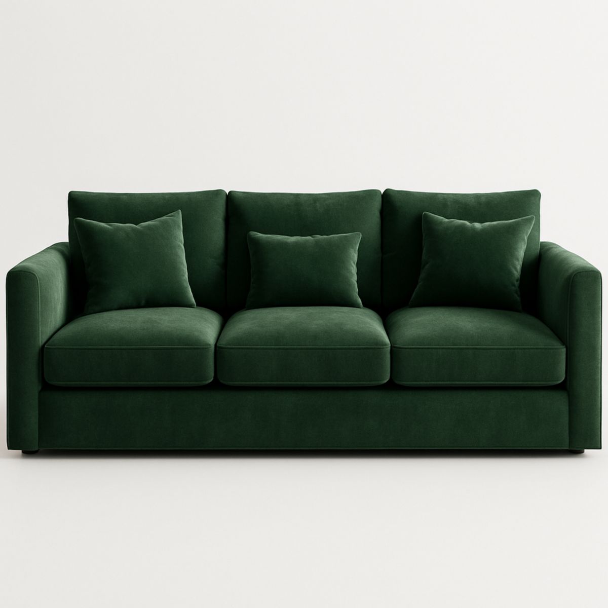 Καναπές τριθέσιος βελούδινος πράσινος 210x90x85 cm