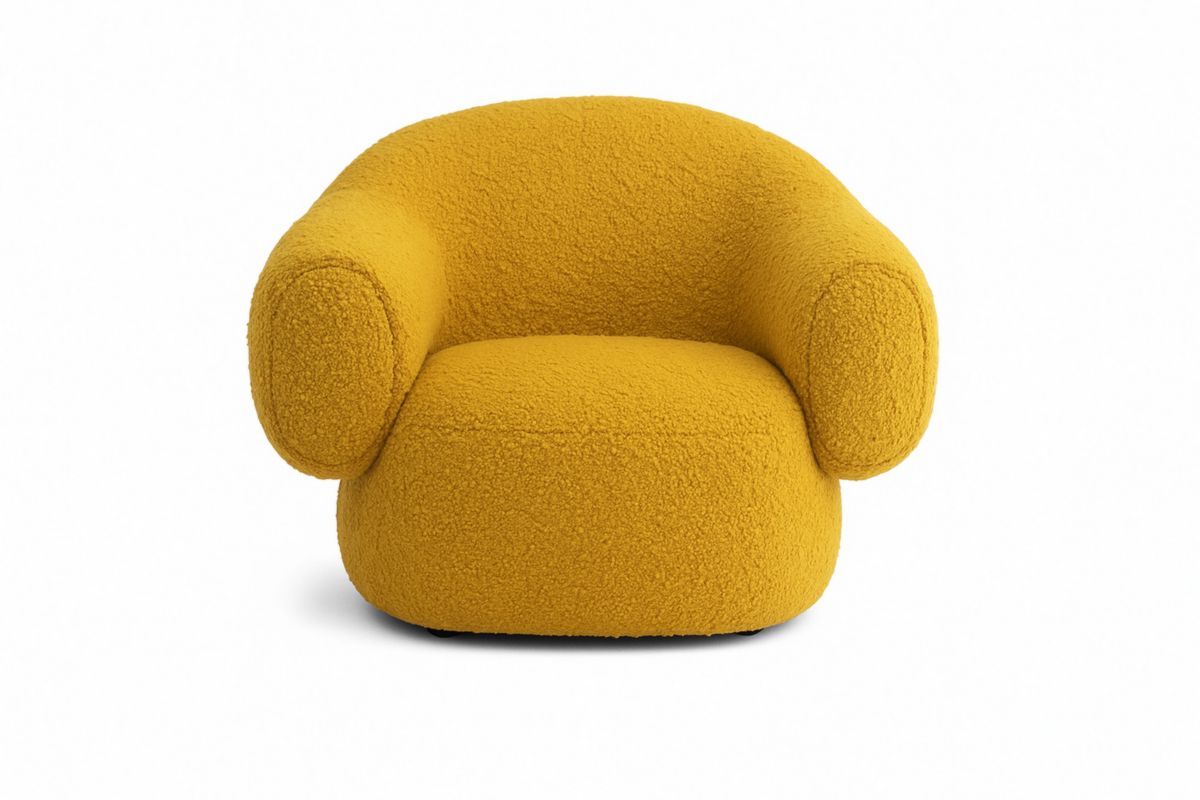 Πολυθρόνα Σαλόνιού Υφάσμα Μουσταρδί 80x75x70 εκ.