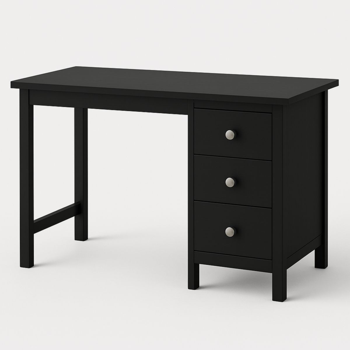 Γραφείο με Συρτάρια Ξύλου Μαύρο 120x50x75cm