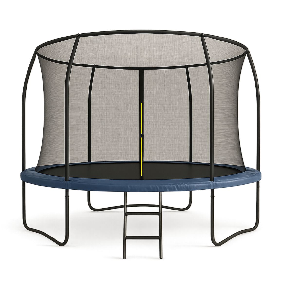 Τραμπολίνο 366cm με Σκάλα, Μαύρο/Γκρι, Αντοχή Φορτίου 100kg