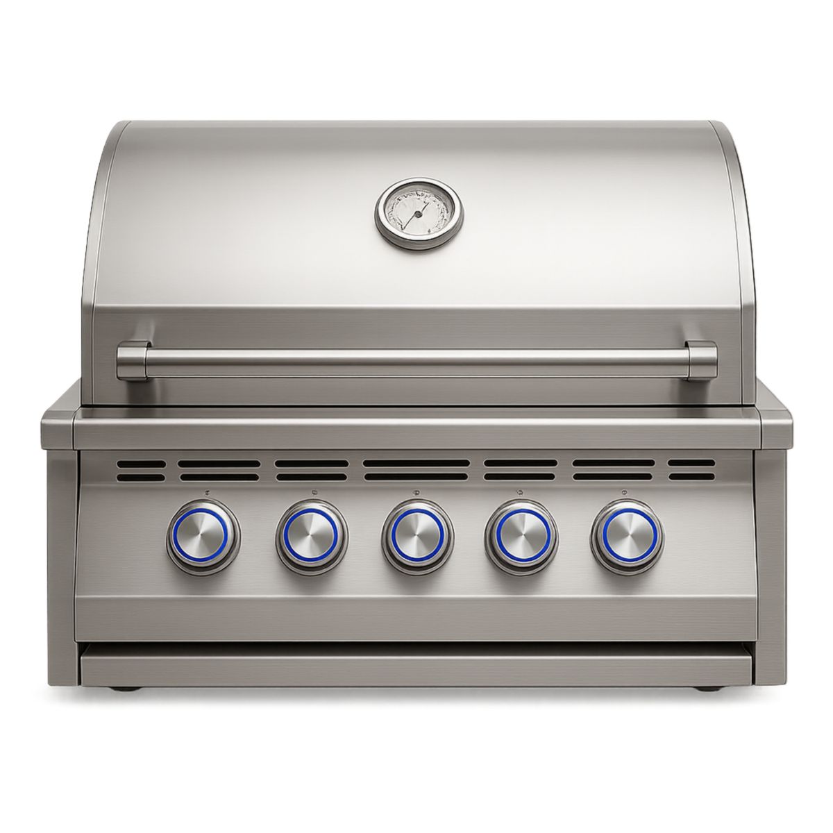 Ανοξείδωτη Ψησταριά Υγραερίου 5 Καυστήρες με Θερμόμετρο