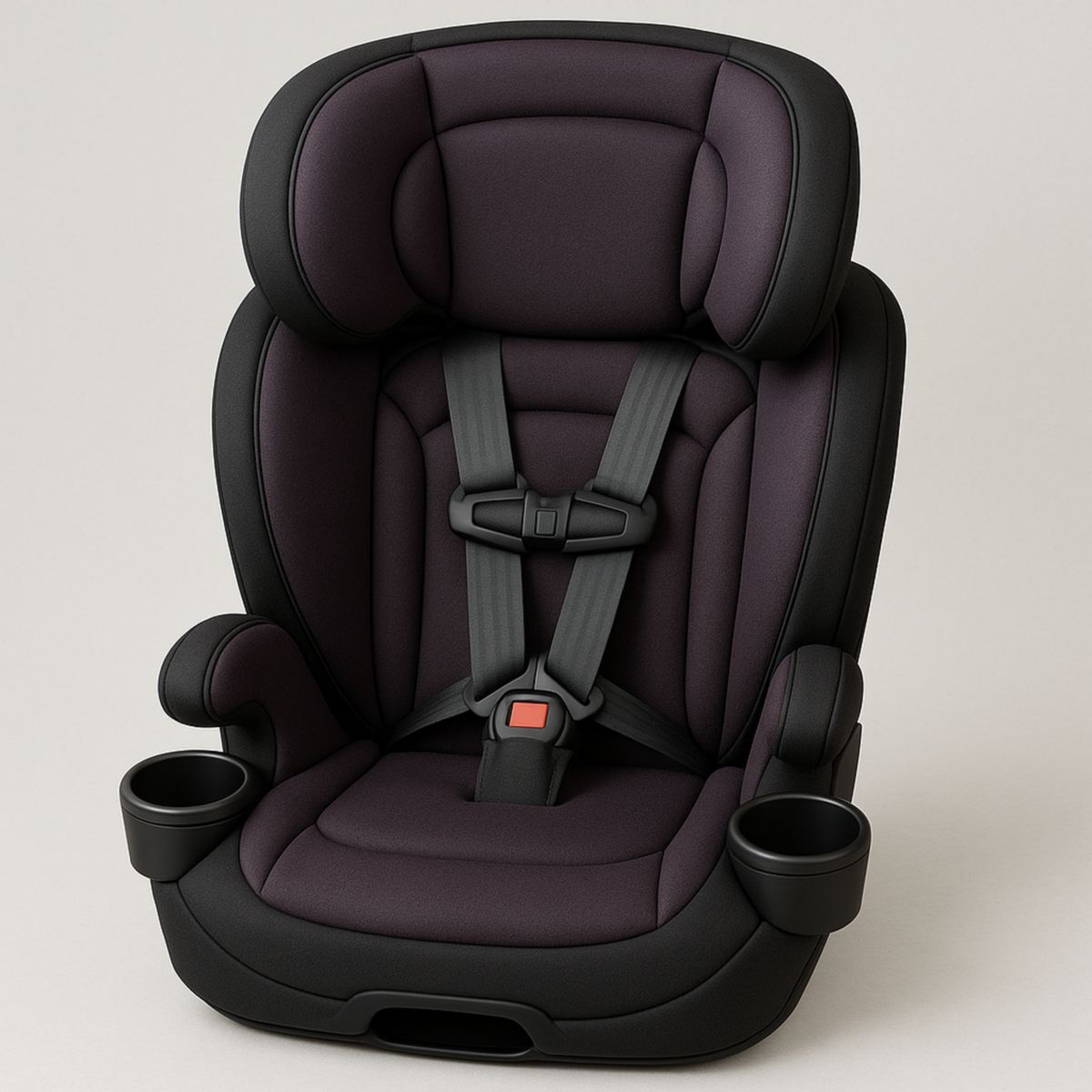 Παιδικό Κάθισμα Αυτοκινήτου Μαύρο/Μωβ με Ρυθμιζόμενη Πλάτη, Ζώνη Ασφαλείας 5 Σημείων, Διαστάσεις 45x50x70cm