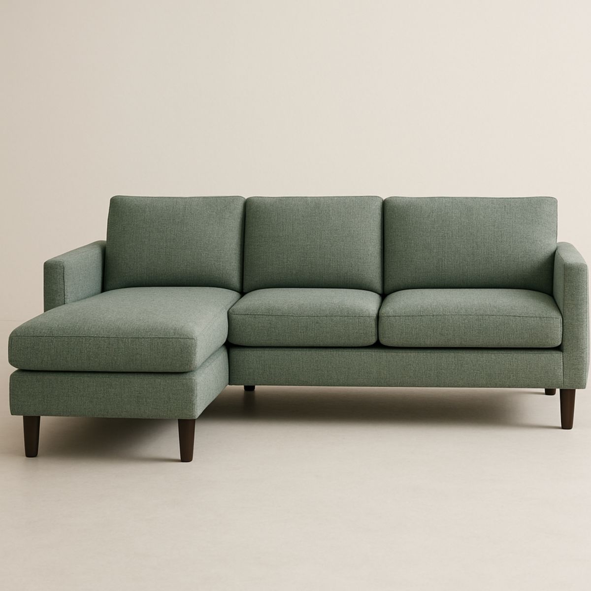 Γωνιακός καναπές υφασμάτινος πράσινος 230x150x85 cm