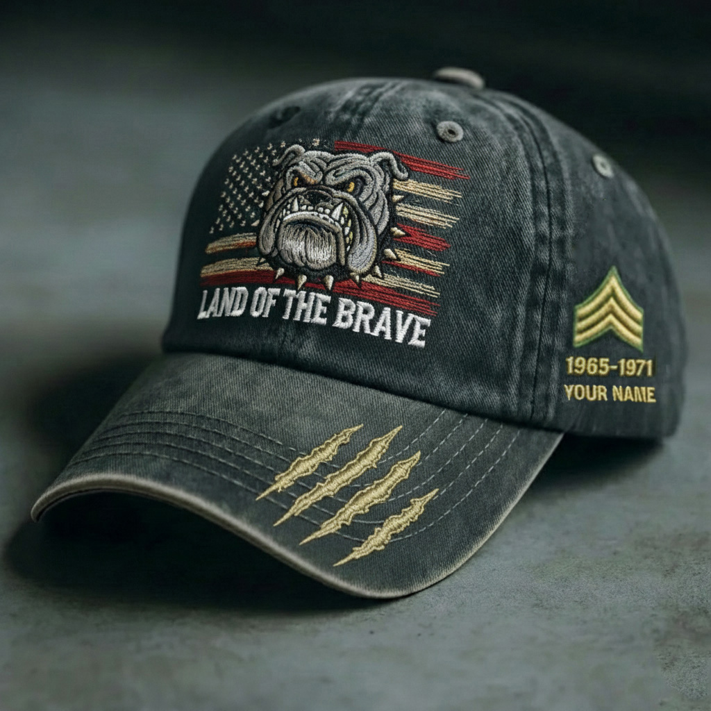 Personalized Veteran Name & Service Years Cap