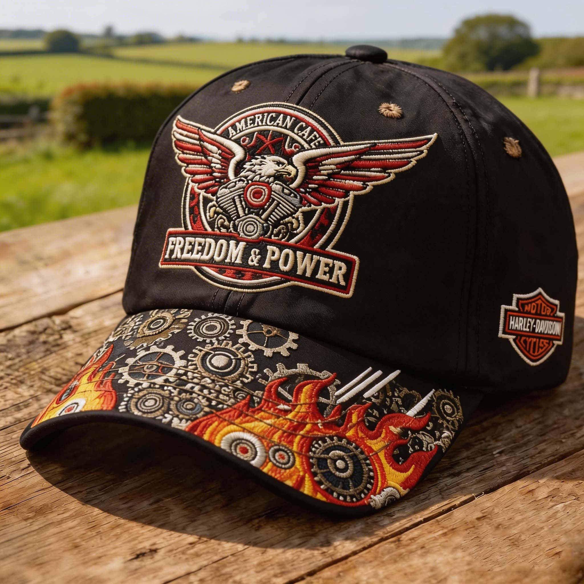 Vintage Motorcycle brands Distressed Outdoor Baseball Cap