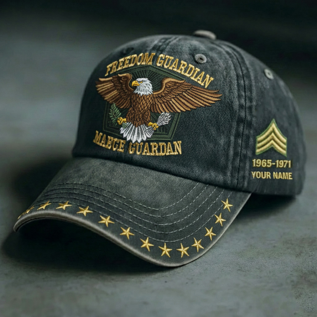 Personalized Veteran Name & Service Years Cap