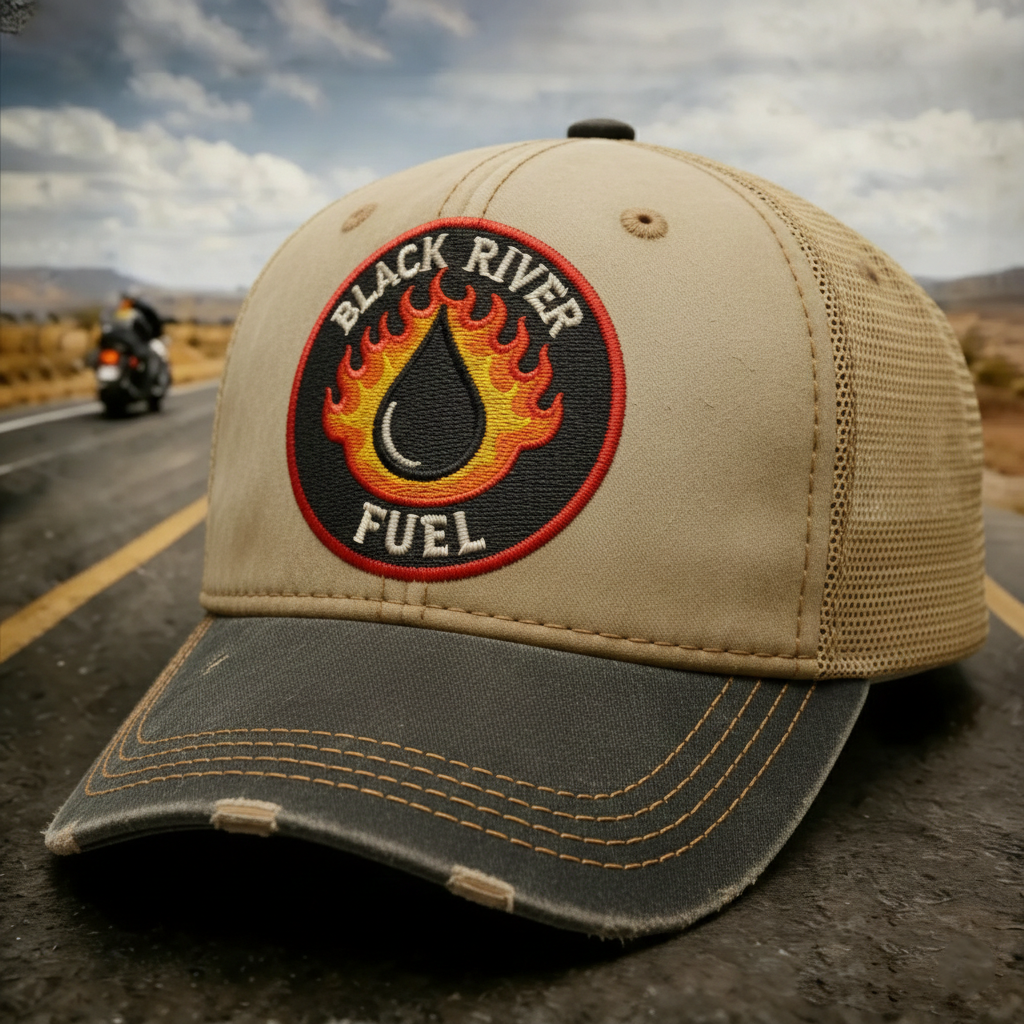 Vintage Distressed Pattern Outdoor Baseball Cap