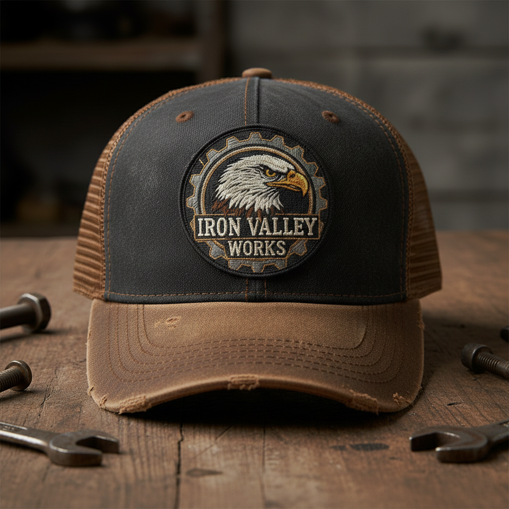 Vintage Distressed Pattern Outdoor Baseball Cap